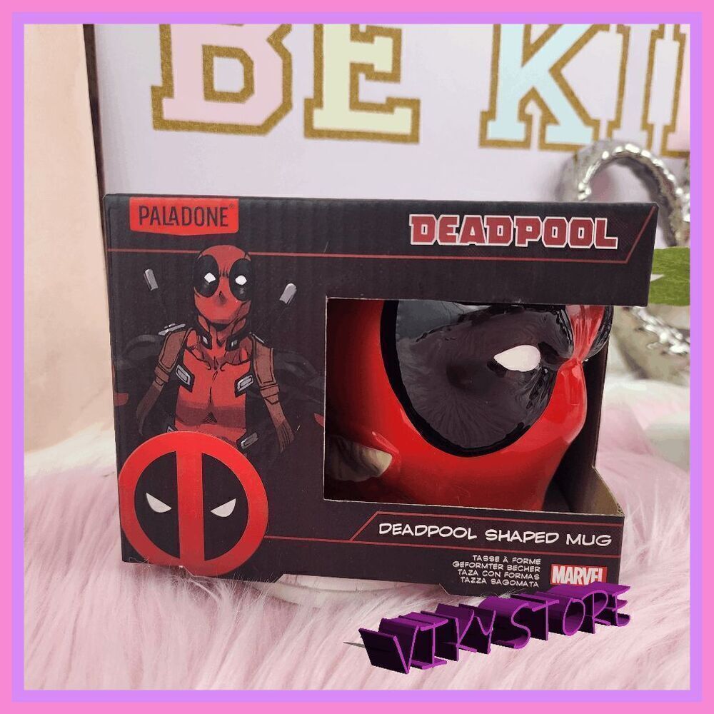 💕 NWT Deadpool Shaped Mug Paladone Marvel Collectible 21oz #7141 💕
